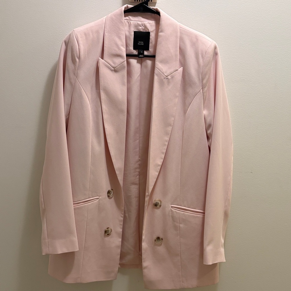 Women's Pink River Island Blazer
